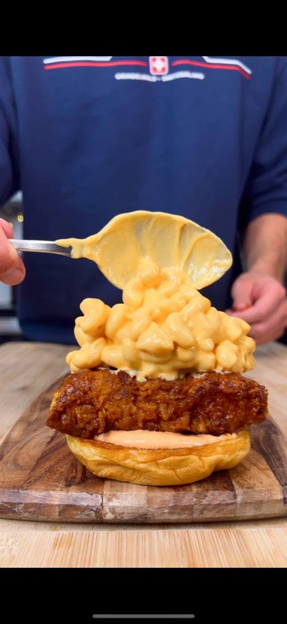 BBQ Chicken Mac Sandwiches